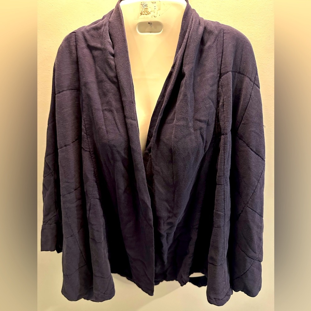 Anthropologie Saturday Sunday quilted kimono jacket Navy Blue size XSMALL/Small